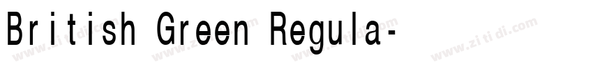 British Green Regula字体转换
